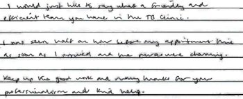 Whittington PALS lovely patient feedback Whittington PALS lovely patient feedback